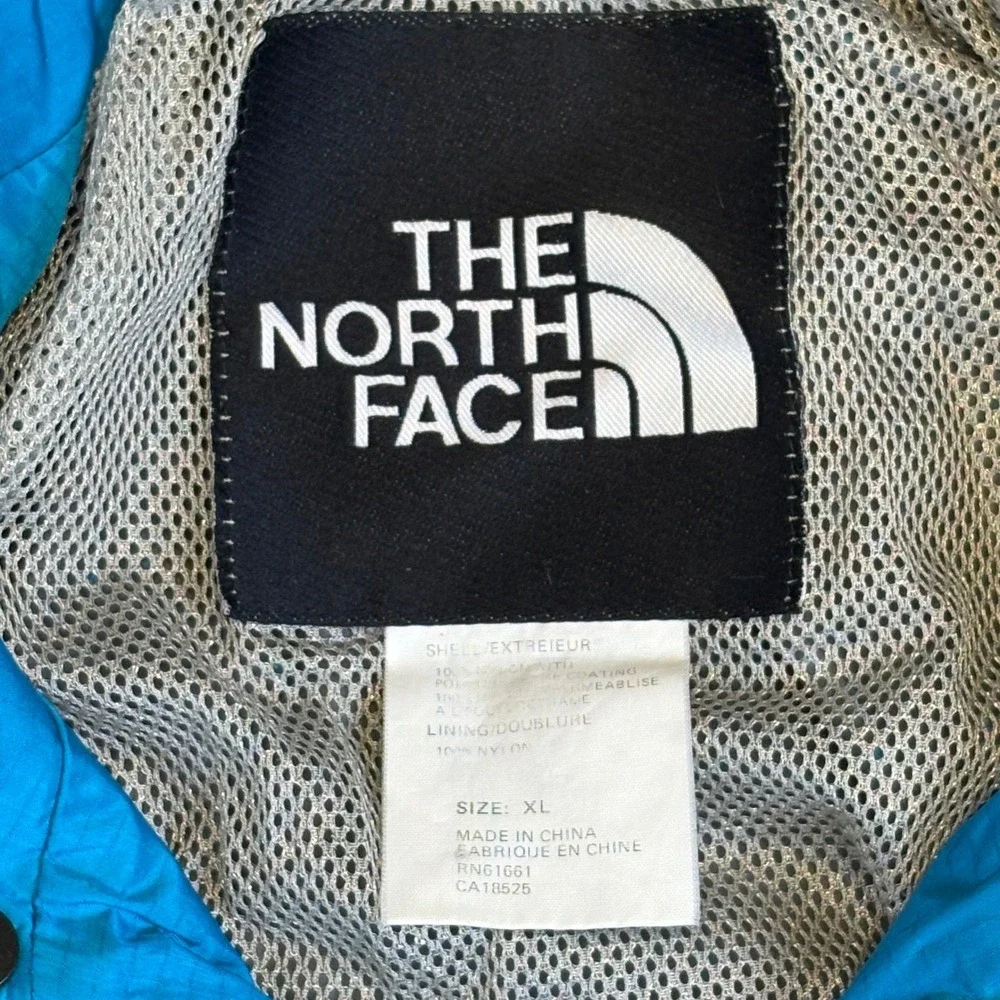 VTG The North Face Anorak Jacket 90s Mens XL Teal Purple ColorBlock Windbreaker‎